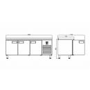 KHP-RC3SD INOX | Refrigerated counter with 3 doors