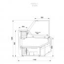 Vitrină frigorifică orizontală pentru agregat extern | L-1 MD/W/SP 100/110 Modena Modern