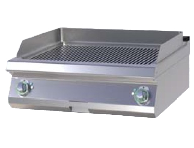FTRC 708 E - Electric griddle plate with ribbed plate - chromed