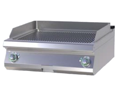FTR 708 E - Electric griddle plate with ribbed plate