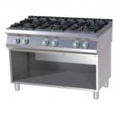 SP 7120 G - Gas range with 6 burners and opened base