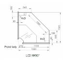 Vitrină frigorifică de colţ interior 90° | LCD Dorado INT90