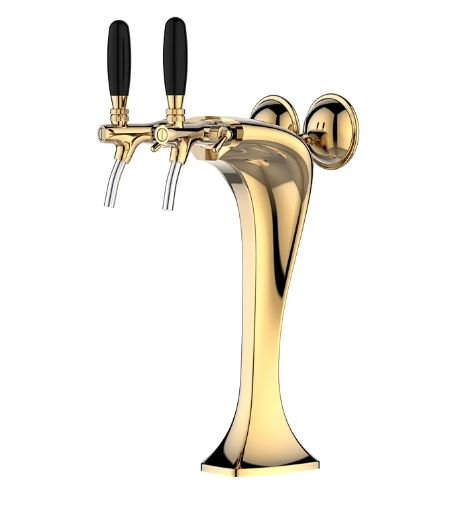 Coloană de bere cu medalion iluminat cu 2 robineți | Cobra