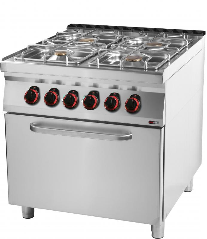 Mașină de gătit cu 4 arzătoare și cuptor cu convecție | SPT 90/80 11 GE
