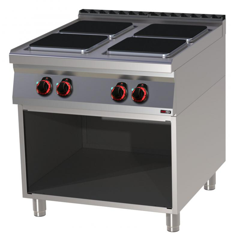 Mașină de gătit electrică cu 4 plite pătrate şi suport | SPQ 90/80 E