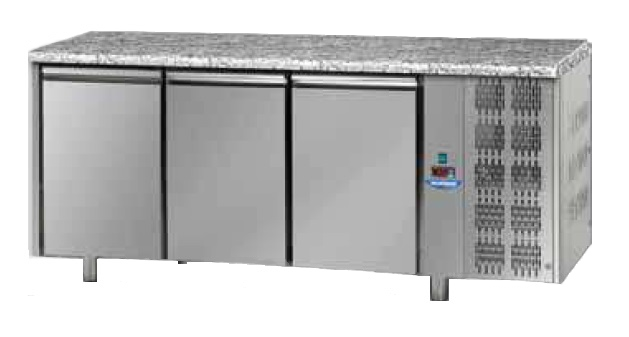 TP03MIDGRA - Confectionery refrigerated worktable (600x400) with granite working top