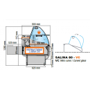 Hajlított üvegű csemegepult beépített aggr. | SALINA80VC-100