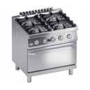 Gas range 4 burners and gas oven 2/1 GN PERFORMANCE LINE | K7GCUP10FFP