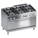 Mașină de gătit pe gaz cu 6 arzătoare și cuptor pe gaz 105 x 53 cm | K7GCUP15FFM