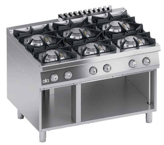 Gas range 6 burners and open cabinet | K4GCUS15VV
