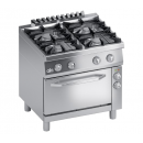 Mașină de gătit pe gaz cu 4 arzătoare și cuptor electric GN 1/1 | K7MCUP10FV
