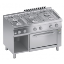 Gas range with 6 burners and electric oven GN 1/1 | C2MCU15FF
