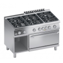 Gas range with 6 burners, cabinet and electric oven GN 2/1 | K7MCU15FF