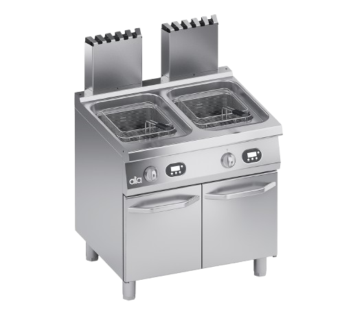 Gas fryer double tank 15+15 lt. with electronic controls | K7GFE1015