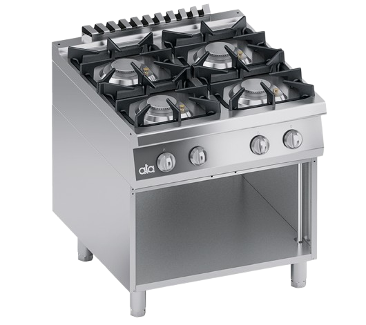 Gas range 4 burners + open cabinet | K4GCUS10VV