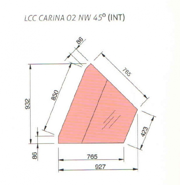 BKC CARINA 02 INT45 CT - Neutral counter element (45°)