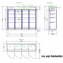 Cameră frigorifică vitrată cu 4 uși | TCV0001