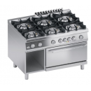 Gas range 6 burners + electric oven 2/1 GN | K4MCUS15FF