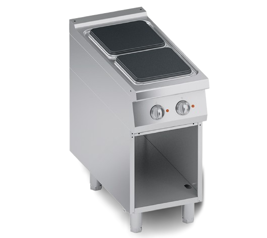 Electric range 2 burners + open cabinet | K4ECUP05VV