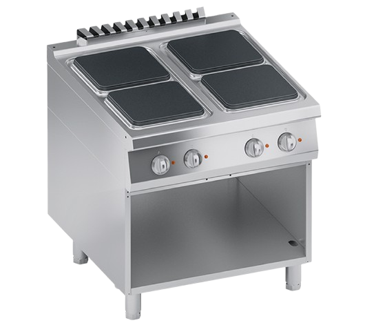 Electric range 4 burners + open cabinet | K4ECUP10VV