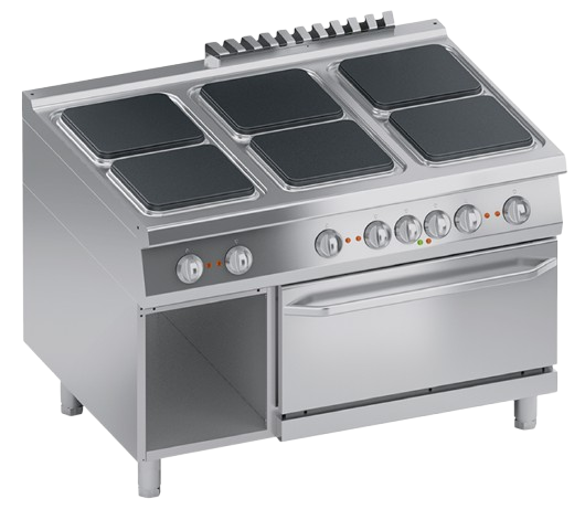 Electric range 6 burners + electric oven 2/1 GN | K4ECUP15FF