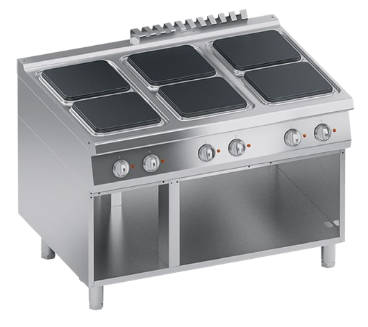 Electric range 6 burners + open cabinet | K4ECUP15VV