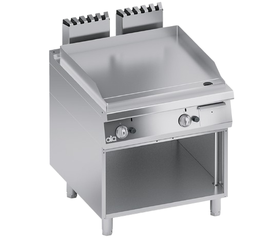 Gas griddle plate smooth + open cabinet | K4GFLS10VV