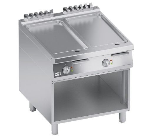 Electric low-built griddle smooth plate + open cabinet | K4EFBP10VVL