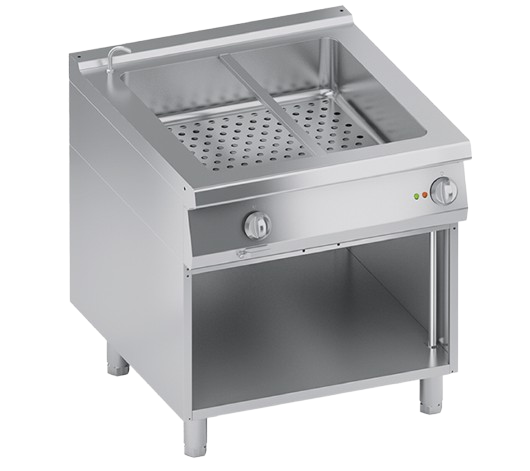 Bain marie electric 2 x (1/1 + 1/3) cuve GN și dulap deschis | K4EBMP10VV