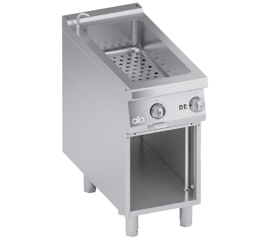 Bain marie electric 1/1 + 1/3 cuve GN și dulap deschis | K4EBMP05VV