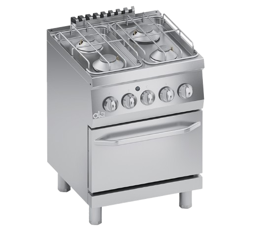 Gas range 4 burners + gas oven 1/1 GN | K6GCU10FF