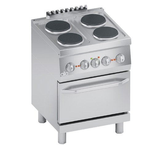 Electric range 4 burners + electric oven 1/1 GN | K6ECU10FF