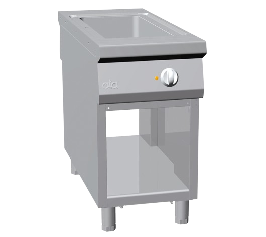 Electric pass-through fixed bratt pans side unit tank 20 lt. + open cabinet | K1EBR05VV