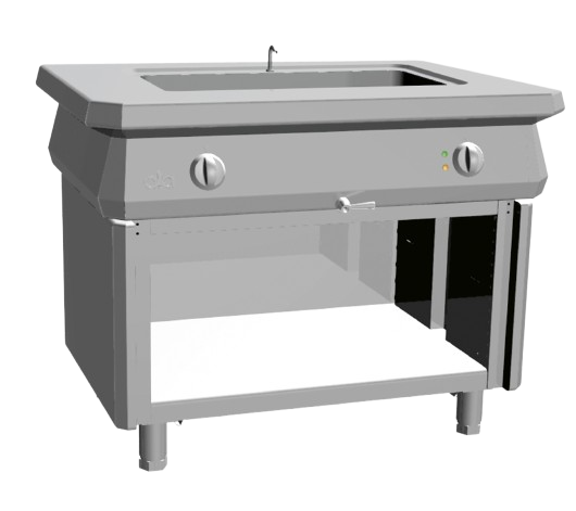 Bain marie electric GN 1/1 + 1/3 pe suport deschis, pasant | K1EBM07VV