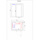 Cameră frigorifică 6,9 m³ (1,5 x 2,0 x 2,3 m), cu agregat extern | TCS001