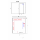 Cameră congelare 21,71 m³ (2,86 x 3,3 x 2,3 m), cu agregat extern | TCS006