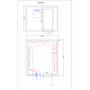 Teleajtós hűtőkamra monoblokk aggregáttal 22 m³ (2,9 x 3,3 x 2,3 m) | TCS013