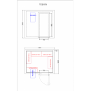 Solid door freezing chamber 11,32 m³ (2,0 x 2,46 x 2,3 m) | TCS015