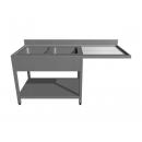 2-bowl sink with right-side drainer, shelf, and space for dishwasher | SPS321D_167452