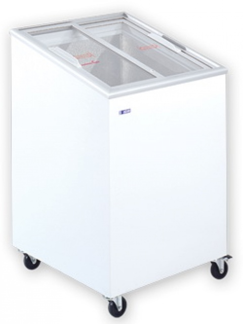 Udd 100 Sceg Chest Freezer With Slanting Sliding Glass Door