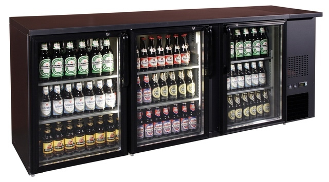 TC BB3GD | Triple glass door bar cooler