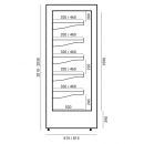 RCH-5/1 1875 VERMELLO | Refrigerated shelving without aggr. (slim)
