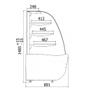 Vitrină caldă de patiserie | C-1 BL 200/GR BELLISSIMA