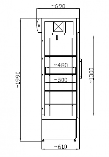 CC 725 GD+ (SCH 602) INOX - Glass door cooler