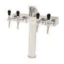 Coloană de bere tip T cu 4 robineți și medalioane ,,wide' | Tower T (Lindr)