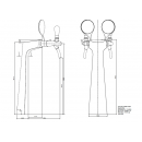 TC Sprig | 2 csapos sörtorony csap és emblématartó nélkül