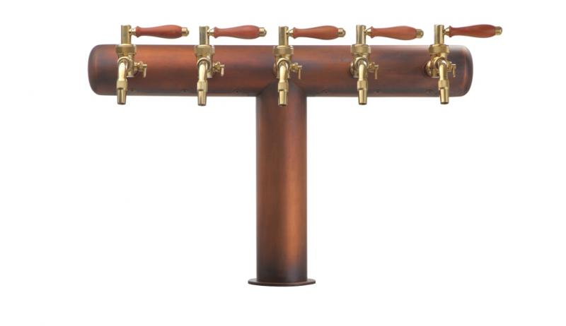 TC Halm T - 3 ways beer tower without taps, with medals