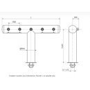 TC Halm T - 4 ways beer tower without taps, with medals