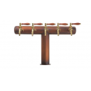 TC Halm T - 6 ways beer tower without taps, with medals
