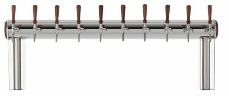 Coloană de bere pentru 10 robineți fără iluminare | Tower Naked Cold Bridge (Lindr)